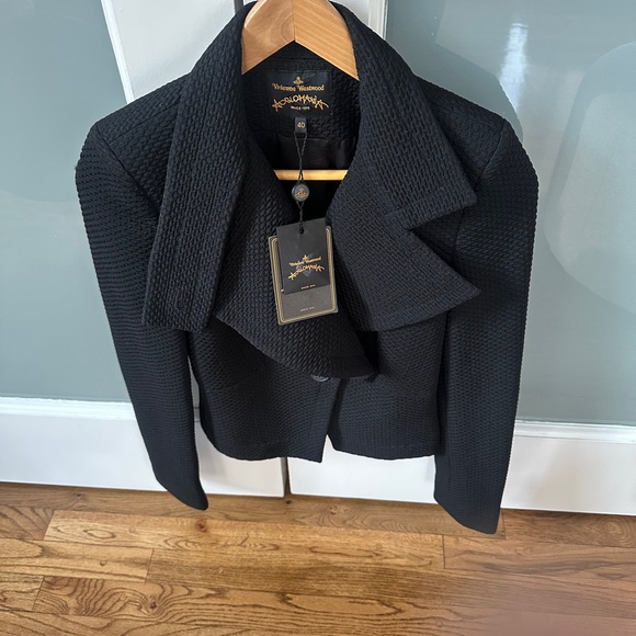 Vivienne Westwood Black Textured Blazer - Picture 2 of 7